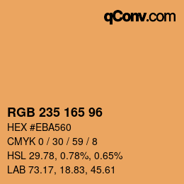 カラーコード: RGB 235 165 96 | qconv.com