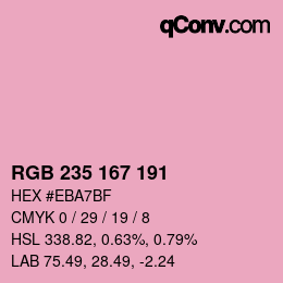Farbcode: RGB 235 167 191 | qconv.com