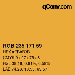 颜色代码: RGB 235 171 59 | qconv.com