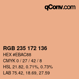 カラーコード: RGB 235 172 136 | qconv.com