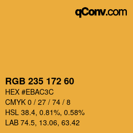 カラーコード: RGB 235 172 60 | qconv.com