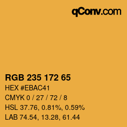 カラーコード: RGB 235 172 65 | qconv.com