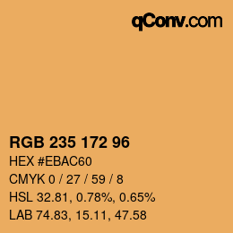 カラーコード: RGB 235 172 96 | qconv.com