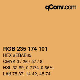 Farbcode: RGB 235 174 101 | qconv.com
