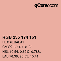 Color code: RGB 235 174 161 | qconv.com