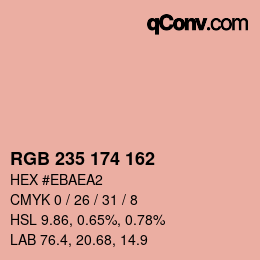 カラーコード: RGB 235 174 162 | qconv.com