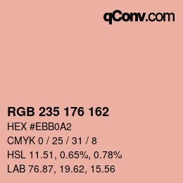 Color code: RGB 235 176 162 | qconv.com