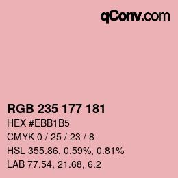 Color code: RGB 235 177 181 | qconv.com