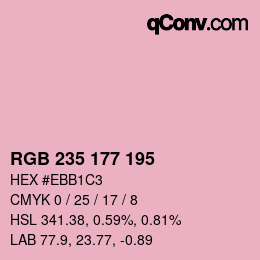 Farbcode: RGB 235 177 195 | qconv.com
