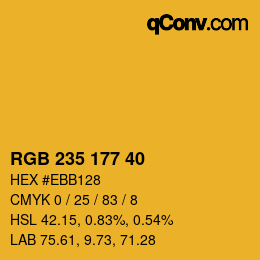 颜色代码: RGB 235 177 40 | qconv.com