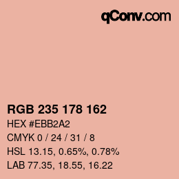 Color code: RGB 235 178 162 | qconv.com