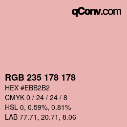 Color code: RGB 235 178 178 | qconv.com