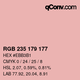 Color code: RGB 235 179 177 | qconv.com