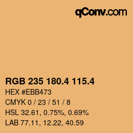 カラーコード: RGB 235 180.4 115.4 | qconv.com