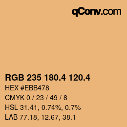 カラーコード: RGB 235 180.4 120.4 | qconv.com