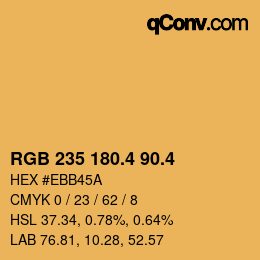 カラーコード: RGB 235 180.4 90.4 | qconv.com