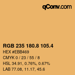 カラーコード: RGB 235 180.8 105.4 | qconv.com