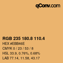 カラーコード: RGB 235 180.8 110.4 | qconv.com