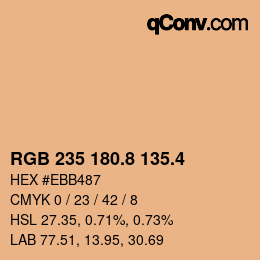 カラーコード: RGB 235 180.8 135.4 | qconv.com
