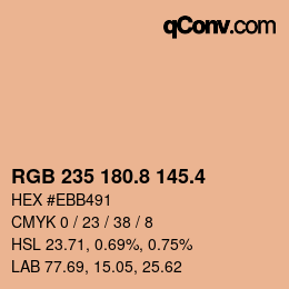 カラーコード: RGB 235 180.8 145.4 | qconv.com