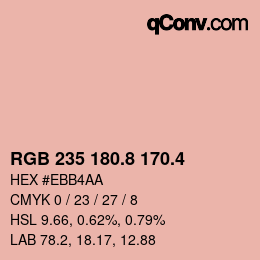カラーコード: RGB 235 180.8 170.4 | qconv.com