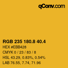 カラーコード: RGB 235 180.8 40.4 | qconv.com