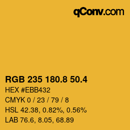カラーコード: RGB 235 180.8 50.4 | qconv.com