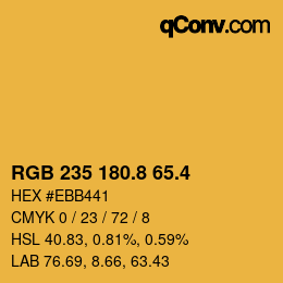 カラーコード: RGB 235 180.8 65.4 | qconv.com