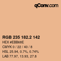 Color code: RGB 235 182.2 142 | qconv.com