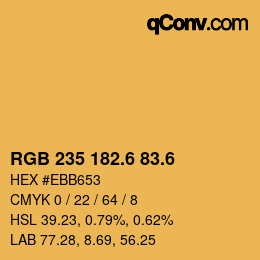 カラーコード: RGB 235 182.6 83.6 | qconv.com