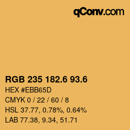 カラーコード: RGB 235 182.6 93.6 | qconv.com