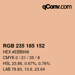 Color code: RGB 235 185 152 | qconv.com