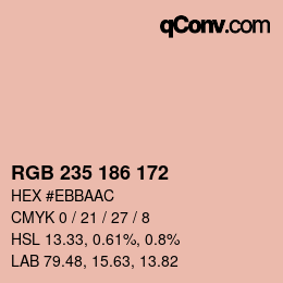 Color code: RGB 235 186 172 | qconv.com