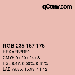 カラーコード: RGB 235 187 178 | qconv.com