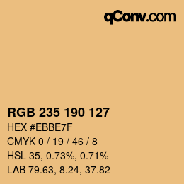 カラーコード: RGB 235 190 127 | qconv.com