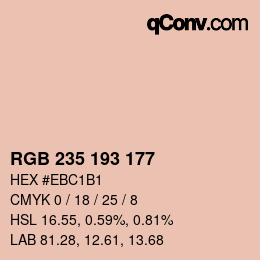 Farbcode: RGB 235 193 177 | qconv.com