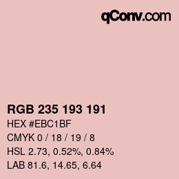 カラーコード: RGB 235 193 191 | qconv.com