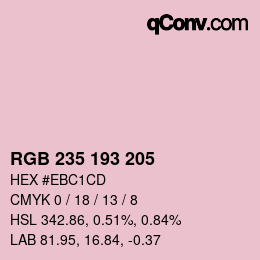 Farbcode: RGB 235 193 205 | qconv.com