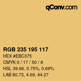 颜色代码: RGB 235 195 117 | qconv.com