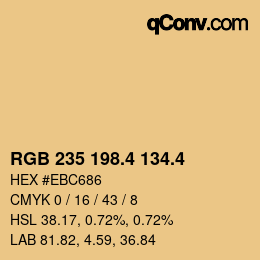 カラーコード: RGB 235 198.4 134.4 | qconv.com