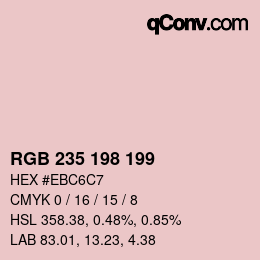 カラーコード: RGB 235 198 199 | qconv.com
