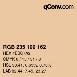 Color code: RGB 235 199 162 | qconv.com