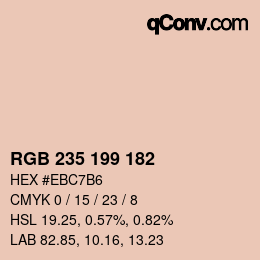 Farbcode: RGB 235 199 182 | qconv.com