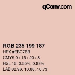 Color code: RGB 235 199 187 | qconv.com