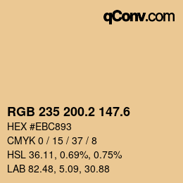 カラーコード: RGB 235 200.2 147.6 | qconv.com
