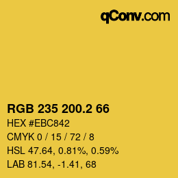 カラーコード: RGB 235 200.2 66 | qconv.com