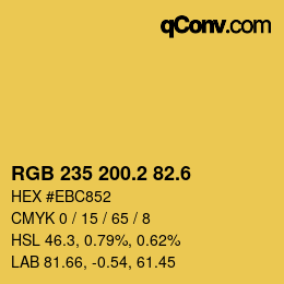 カラーコード: RGB 235 200.2 82.6 | qconv.com