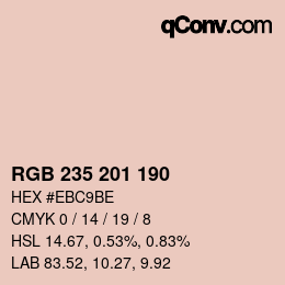 Farbcode: RGB 235 201 190 | qconv.com