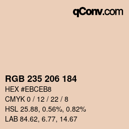 Farbcode: RGB 235 206 184 | qconv.com