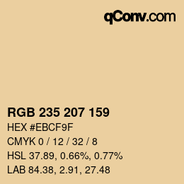 Farbcode: RGB 235 207 159 | qconv.com
